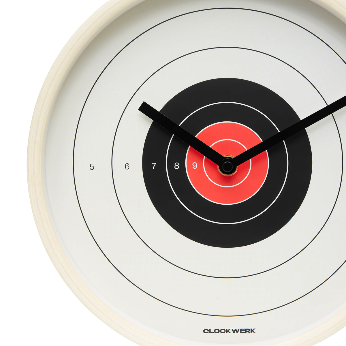 Clock Face Target Target - Bullseye Red - 10